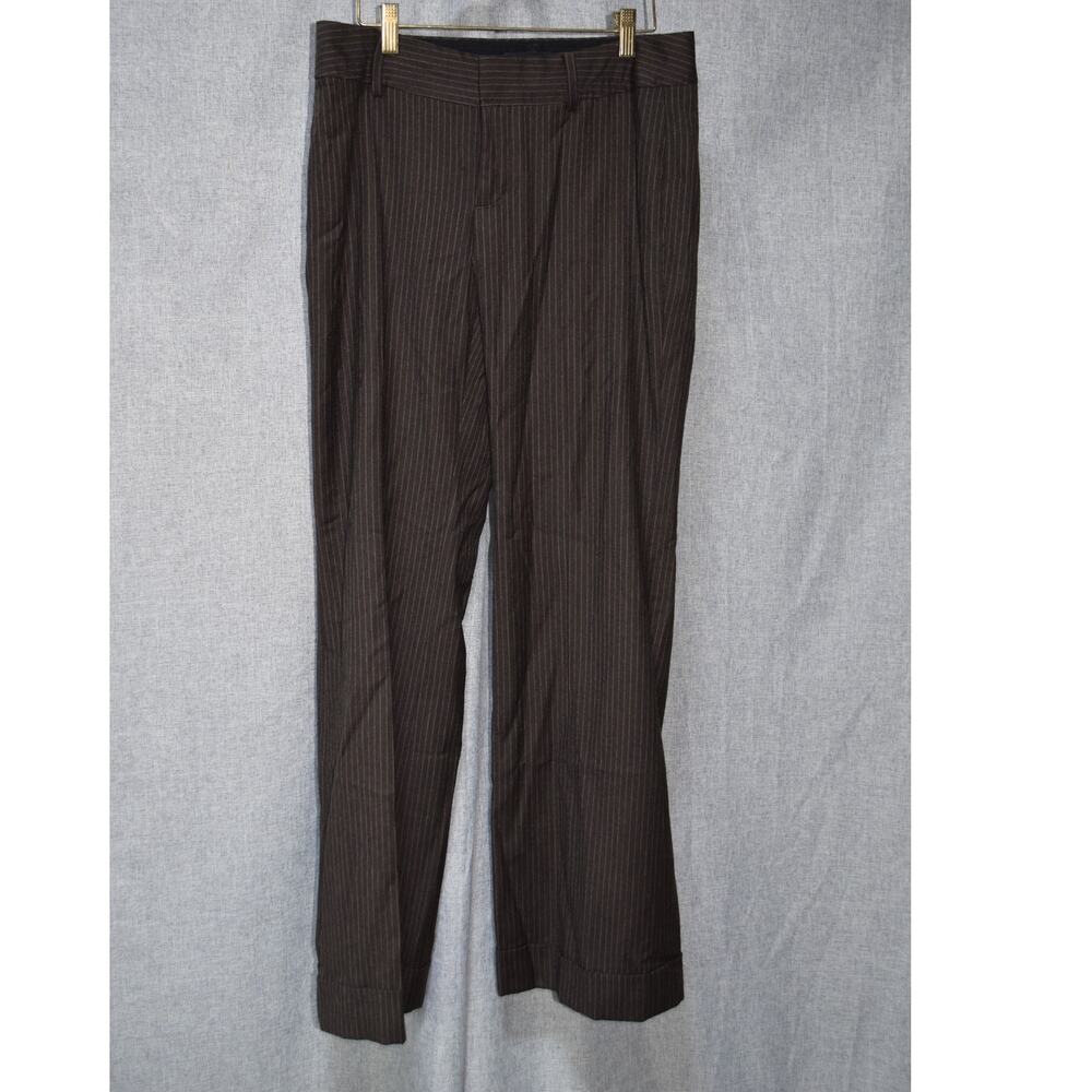 Banana Republic Martin Fit Women’s Brown Pinstripe Wool Dress Pants Size 6